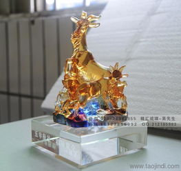 广州琉璃礼品厂家,古法脱蜡琉璃纪念品,广州五羊雕像礼品