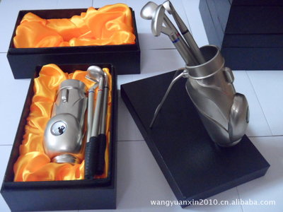 高尔夫产品 工艺礼品 办公套装 商务笔筒(高档礼盒包装)图片7