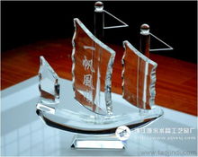 水晶船 开业水晶礼品 创意水晶纪念品 水晶制品价格 厂家 图片