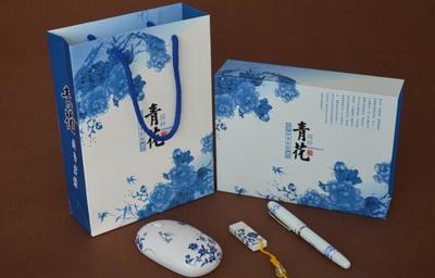 【深圳工厂 大气 青花瓷无线光电鼠标 商务礼品套件鼠标】价格_厂家_图片 -