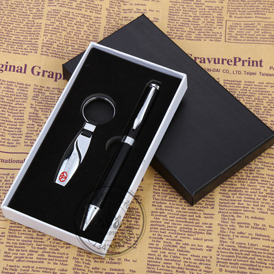 商务礼品金属圆珠笔+钥匙扣套装 定制化品牌推广与批发采购策略