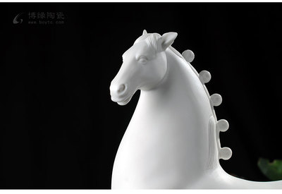 德化白瓷动物马 唐朝中国风家居办公商务礼品之选